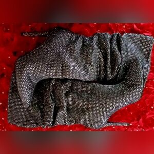 Jessica Simpson Black Glitter Heels